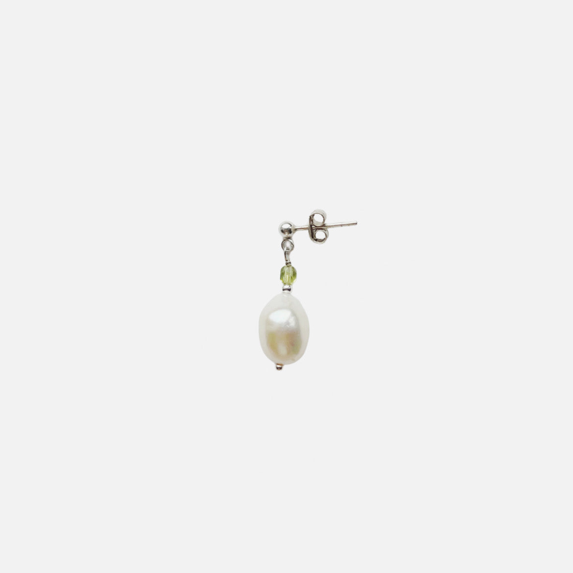 Snow Drop Ørering Grøn (Forgyldt/Sølv)