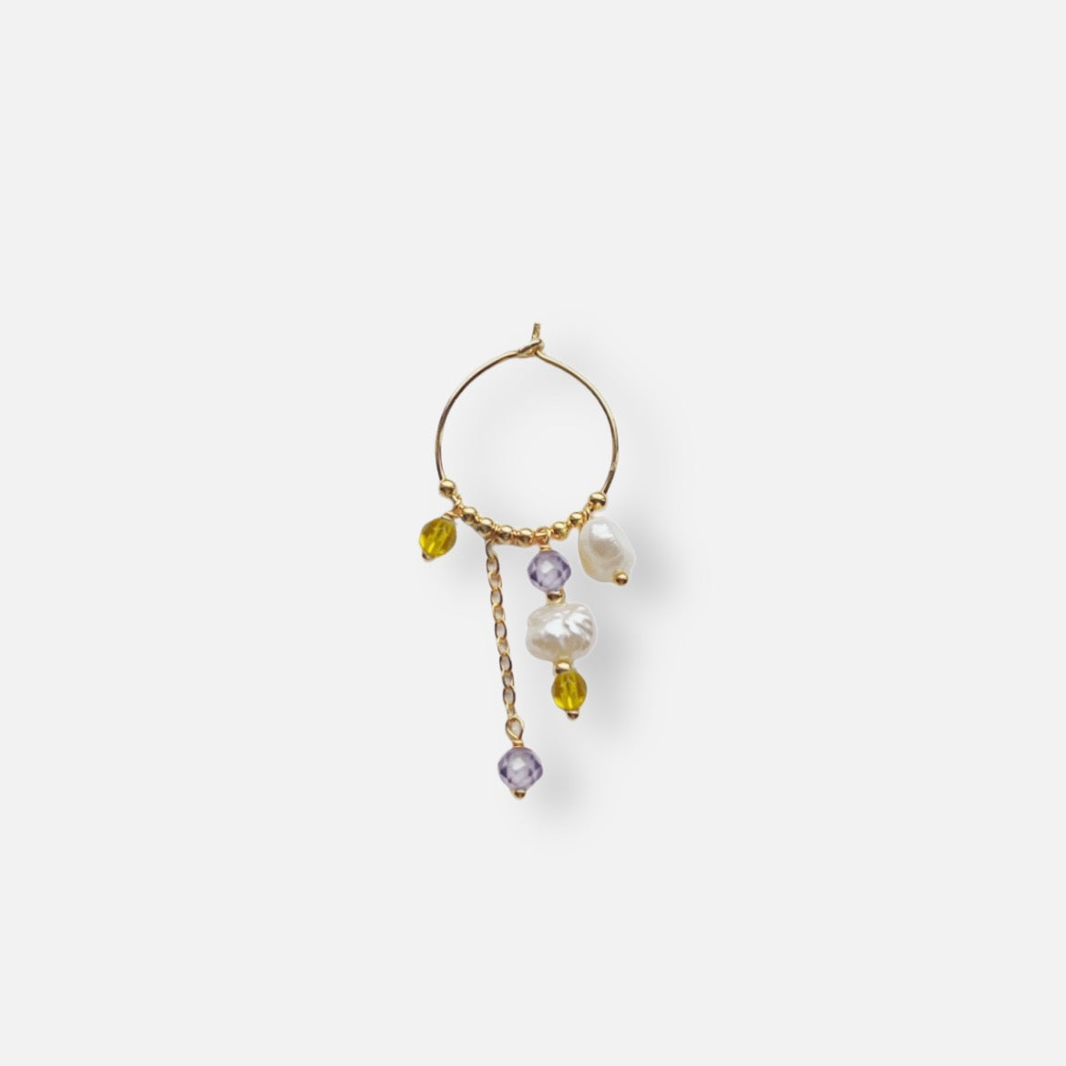 Lily Ørering Gul/Lilla (Forgyldt/Sølv)