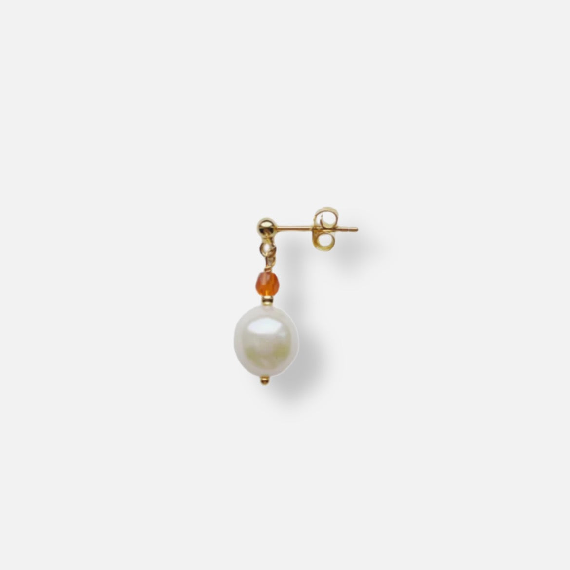 Snow Drop Ørering Orange (Forgyldt/Sølv)