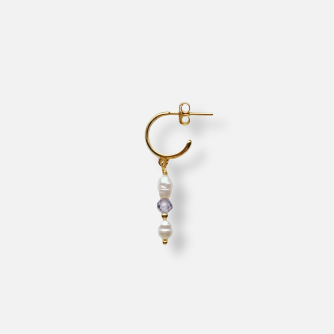 Viola Ørering Lilla (Forgyldt/Sølv)
