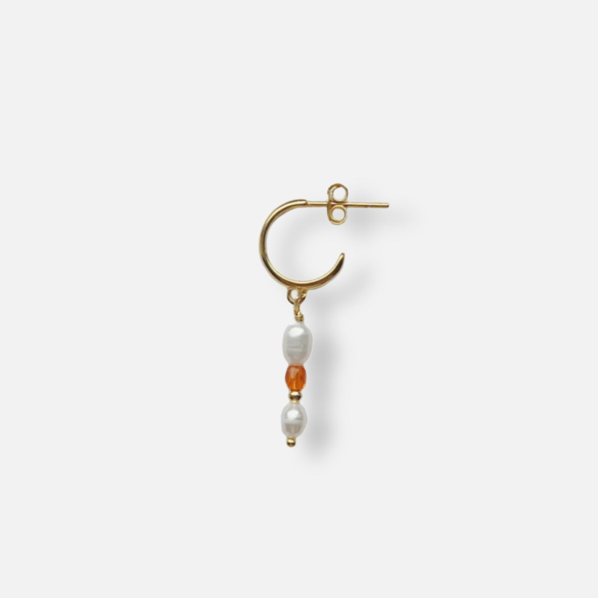 Viola Ørering Orange (Forgyldt/Sølv)