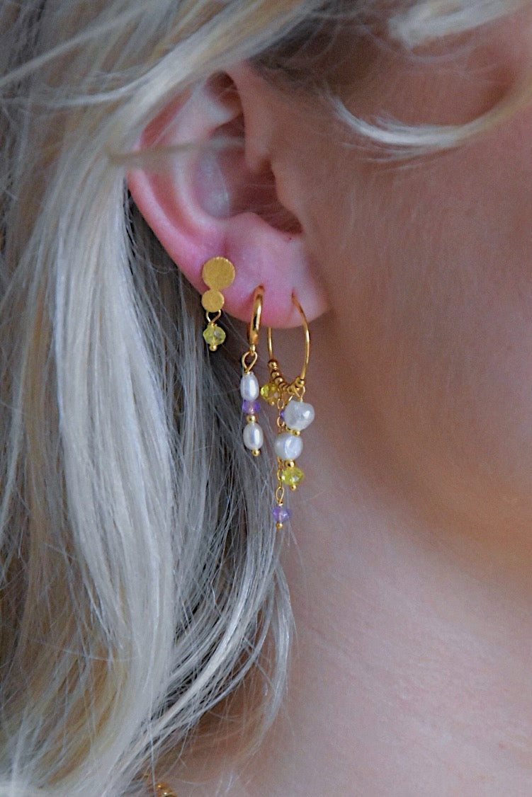 Viola Ørering Lilla (Forgyldt/Sølv)