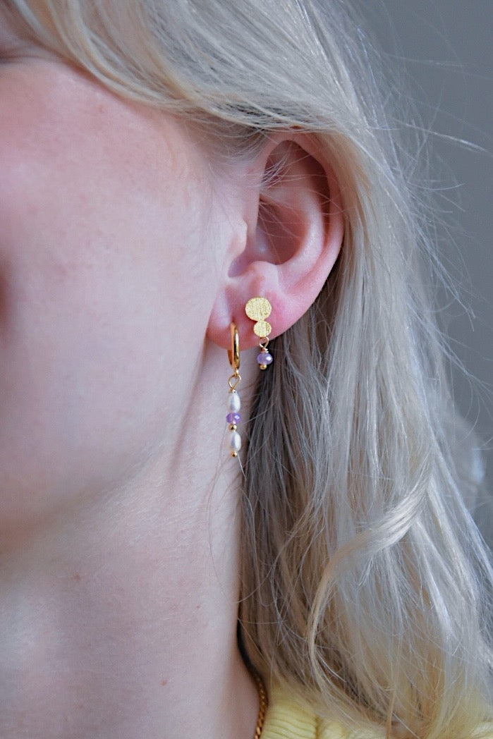 Viola Ørering Lilla (Forgyldt/Sølv)